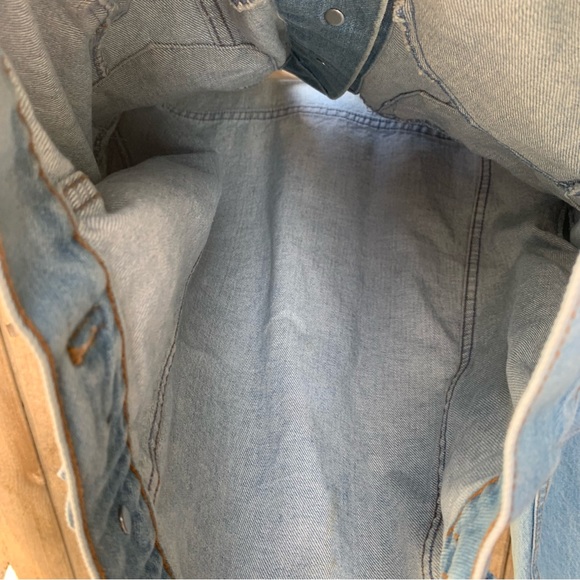 Vtg J Crew Denim Trucker Jean Jacket Mens Medium USA Made Green Label - Picture 5 of 14